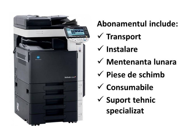 Konica Minolta C220 - Inchiriere Copiator Multifunctional A3 Color 22 pag/min